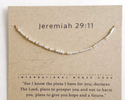 Jeremiah 29:11 Morse Code Bracelet - Dainty 14K Gold & Silver Jewelry by Olivia Cactus