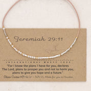 Jeremiah 29:11 Morse Code Bracelet - Dainty 14K Gold & Silver Jewelry by Olivia Cactus