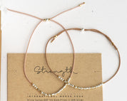 Joshua 1:9 Morse Code Bracelet - Dainty 14K Gold & Silver Jewelry by Olivia Cactus