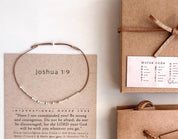 Joshua 1:9 Morse Code Bracelet - Dainty 14K Gold & Silver Jewelry by Olivia Cactus