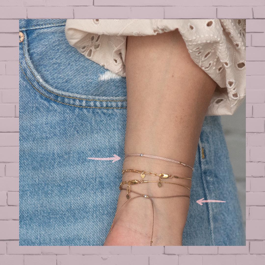 Joshua 1:9 Morse Code Bracelet - Dainty 14K Gold & Silver Jewelry by Olivia Cactus