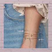 Joshua 1:9 Morse Code Bracelet - Dainty 14K Gold & Silver Jewelry by Olivia Cactus