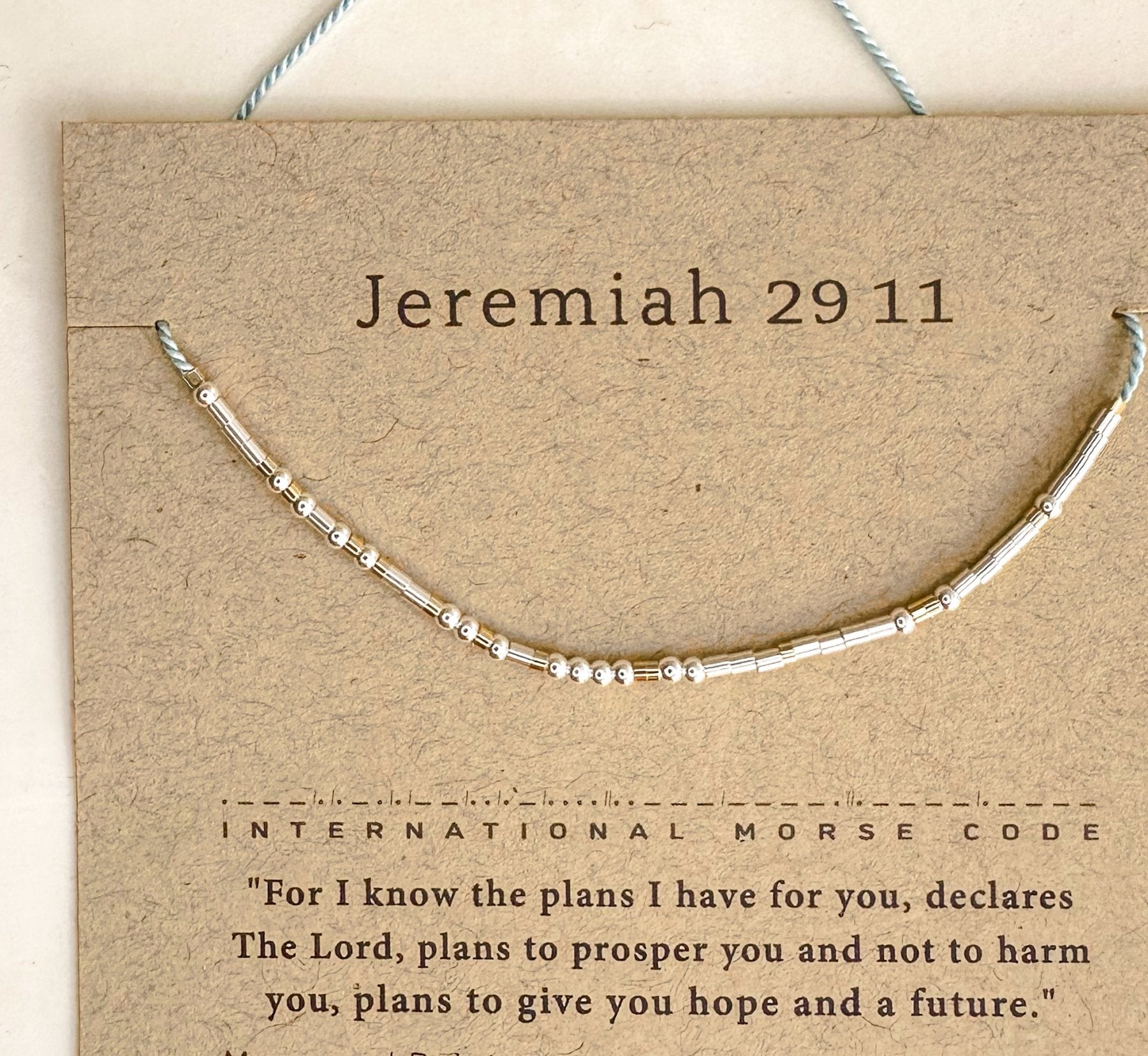 Joshua 1:9 Morse Code Bracelet - Dainty 14K Gold & Silver Jewelry by Olivia Cactus