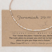 Joshua 1:9 Morse Code Bracelet - Dainty 14K Gold & Silver Jewelry by Olivia Cactus