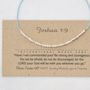 Joshua 1:9 Morse Code Bracelet - Dainty 14K Gold & Silver Jewelry by Olivia Cactus