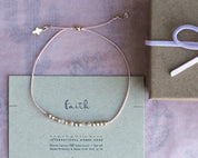 Faith Morse Code Bracelet + Cross Charm - Dainty 14K Gold & Silver Jewelry by Olivia Cactus