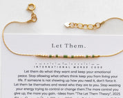 Let Them Morse Code Bracelet - Dainty 14K Gold & Silver Jewelry by Olivia Cactus