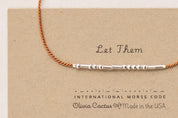 Let Them Morse Code Bracelet - Dainty 14K Gold & Silver Jewelry by Olivia Cactus
