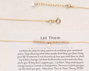 Let Them Morse Code Necklace - Dainty 14K Gold & Silver Jewelry by Olivia Cactus