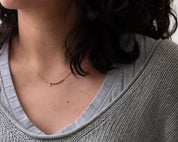 Let Them Morse Code Necklace - Dainty 14K Gold & Silver Jewelry by Olivia Cactus