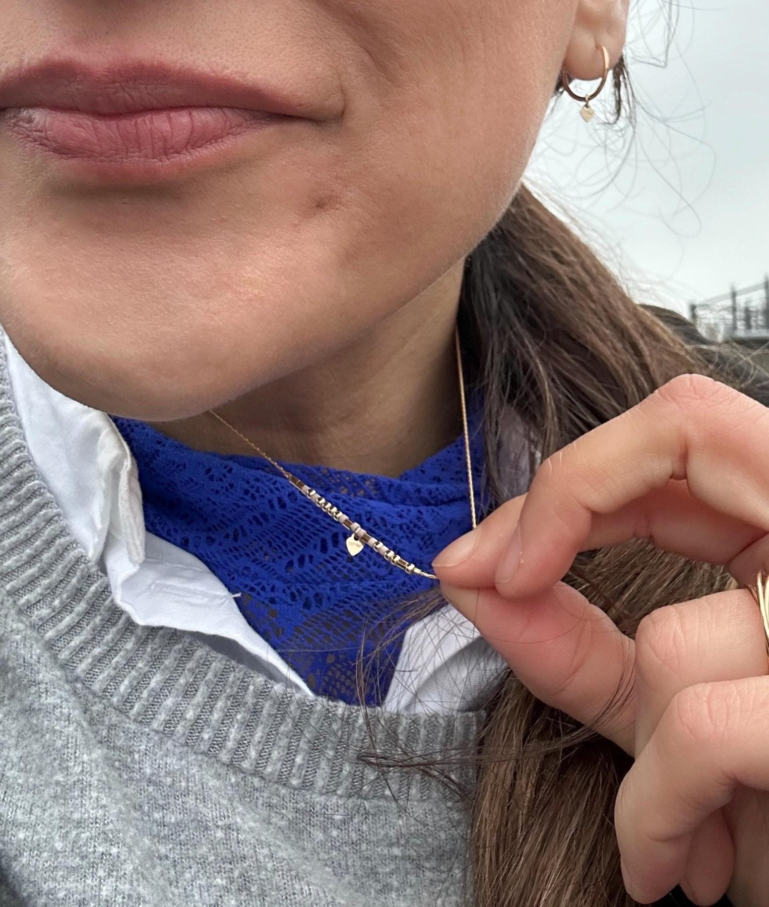 Let Them Morse Code Necklace - Dainty 14K Gold & Silver Jewelry by Olivia Cactus