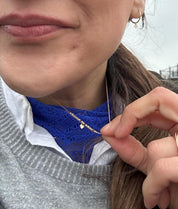 Let Them Morse Code Necklace - Dainty 14K Gold & Silver Jewelry by Olivia Cactus