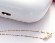 Little Pearls Dainty Gold Chain Necklace - Dainty 14K Gold & Silver Jewelry by Olivia Cactus