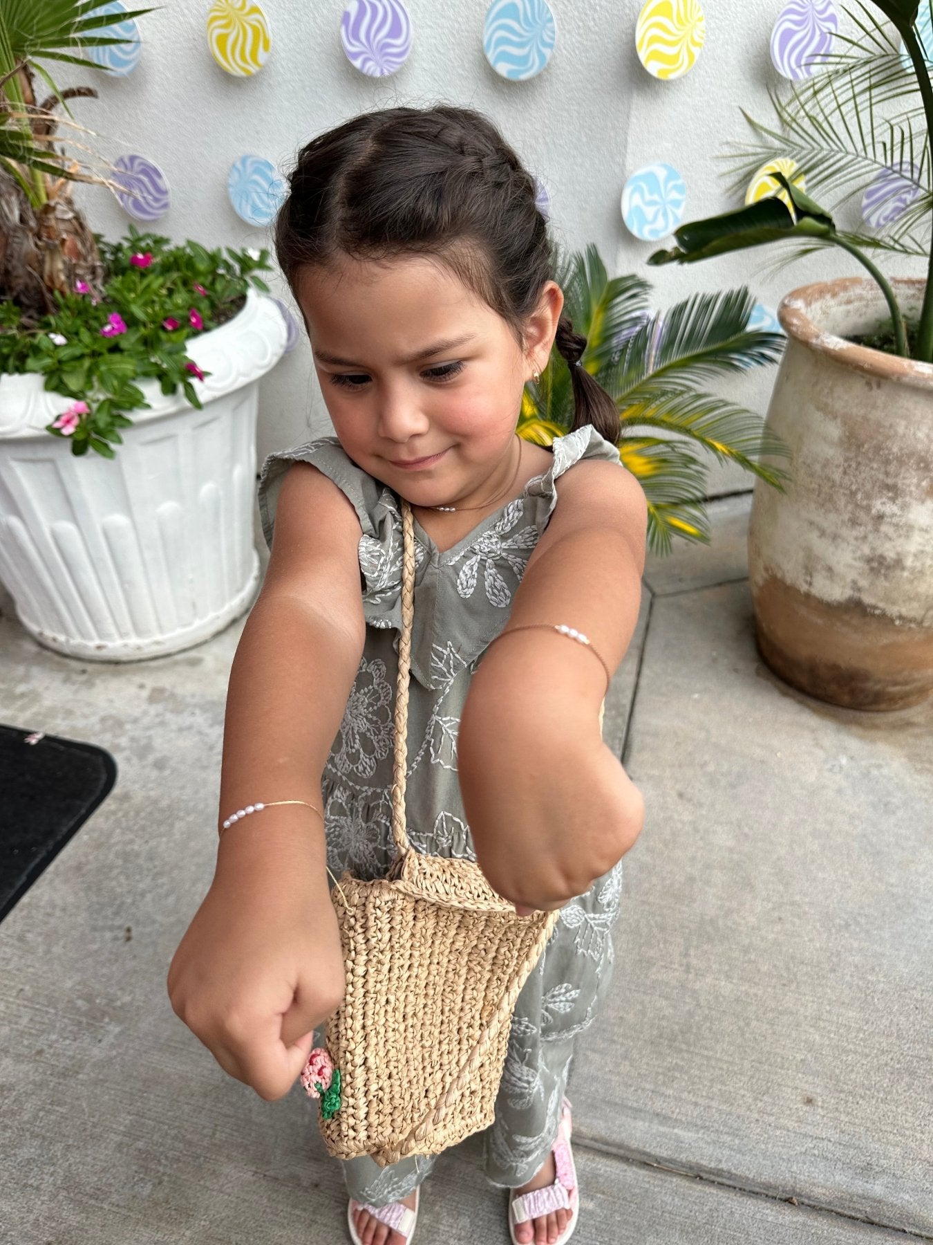 Little Pearls on Cord Bracelet - Dainty 14K Gold & Silver Jewelry by Olivia Cactus
