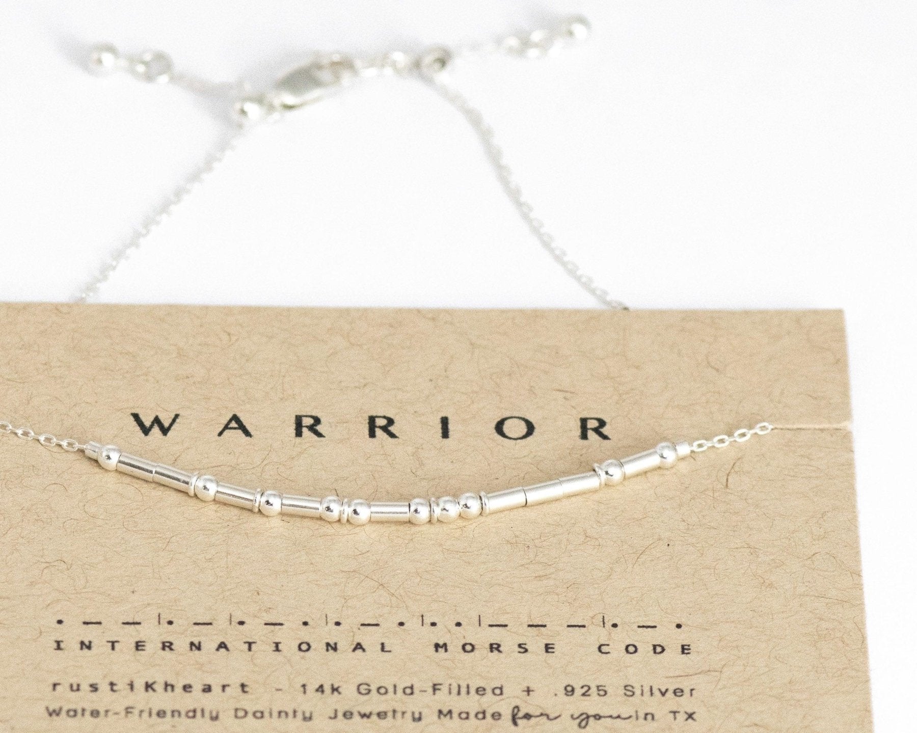 Love Morse Code Bracelet - Dainty 14K Gold & Silver Jewelry by Olivia Cactus