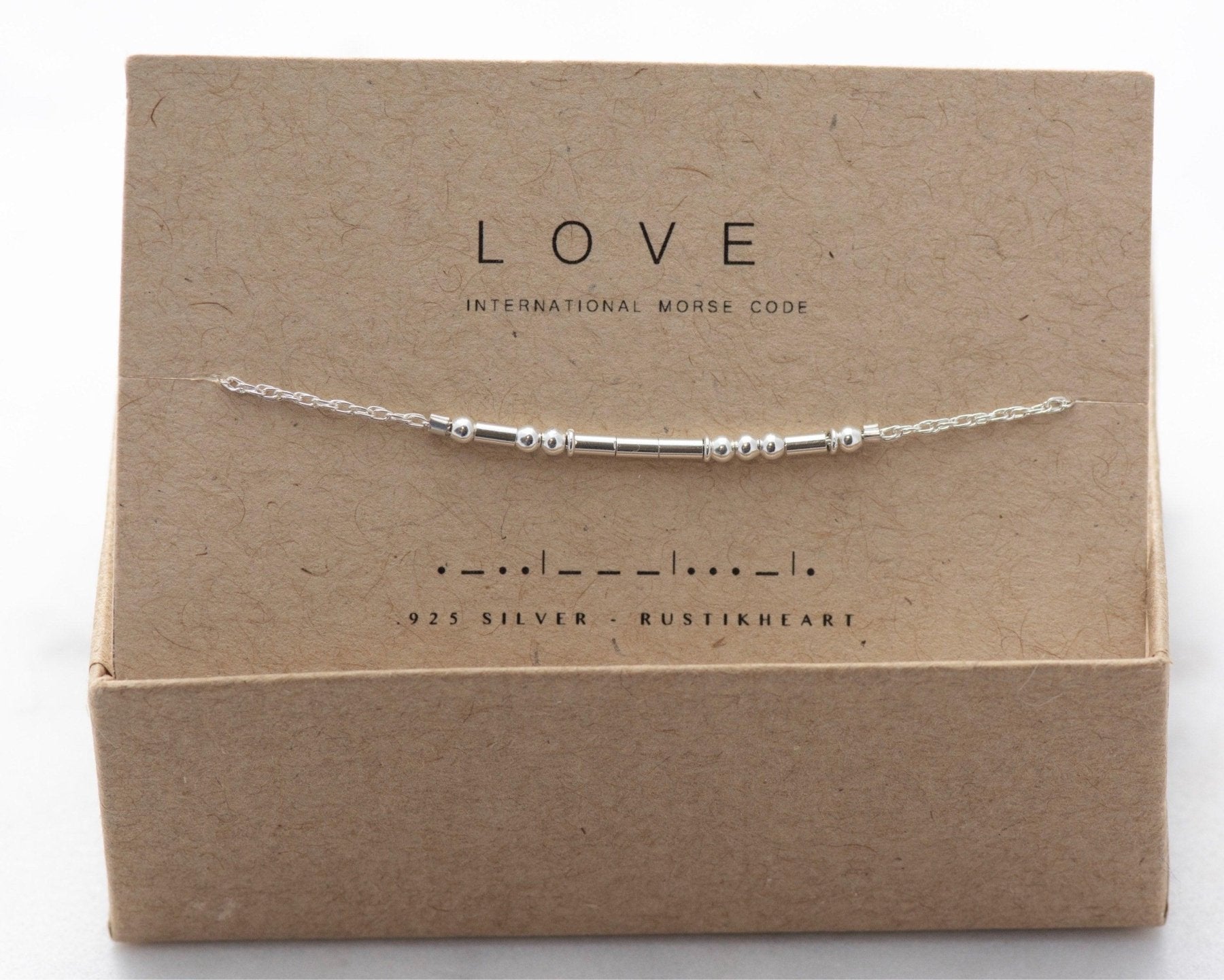 Love Morse Code Bracelet - Dainty 14K Gold & Silver Jewelry by Olivia Cactus