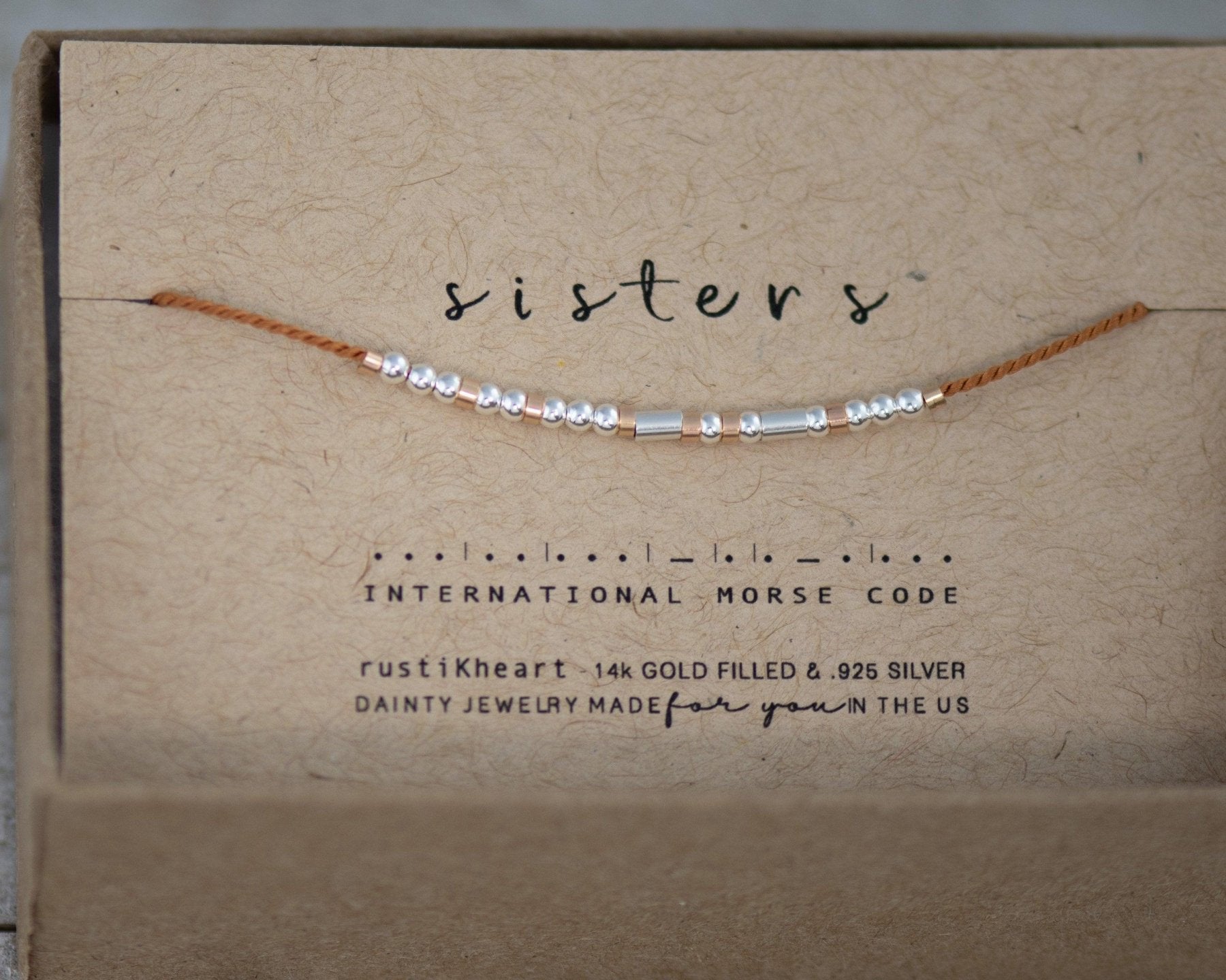 Loved Morse Code Bracelet - Dainty 14K Gold & Silver Jewelry by Olivia Cactus