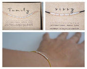 Loved Morse Code Bracelet - Dainty 14K Gold & Silver Jewelry by Olivia Cactus