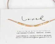 Loved Morse Code Bracelet - Dainty 14K Gold & Silver Jewelry by Olivia Cactus