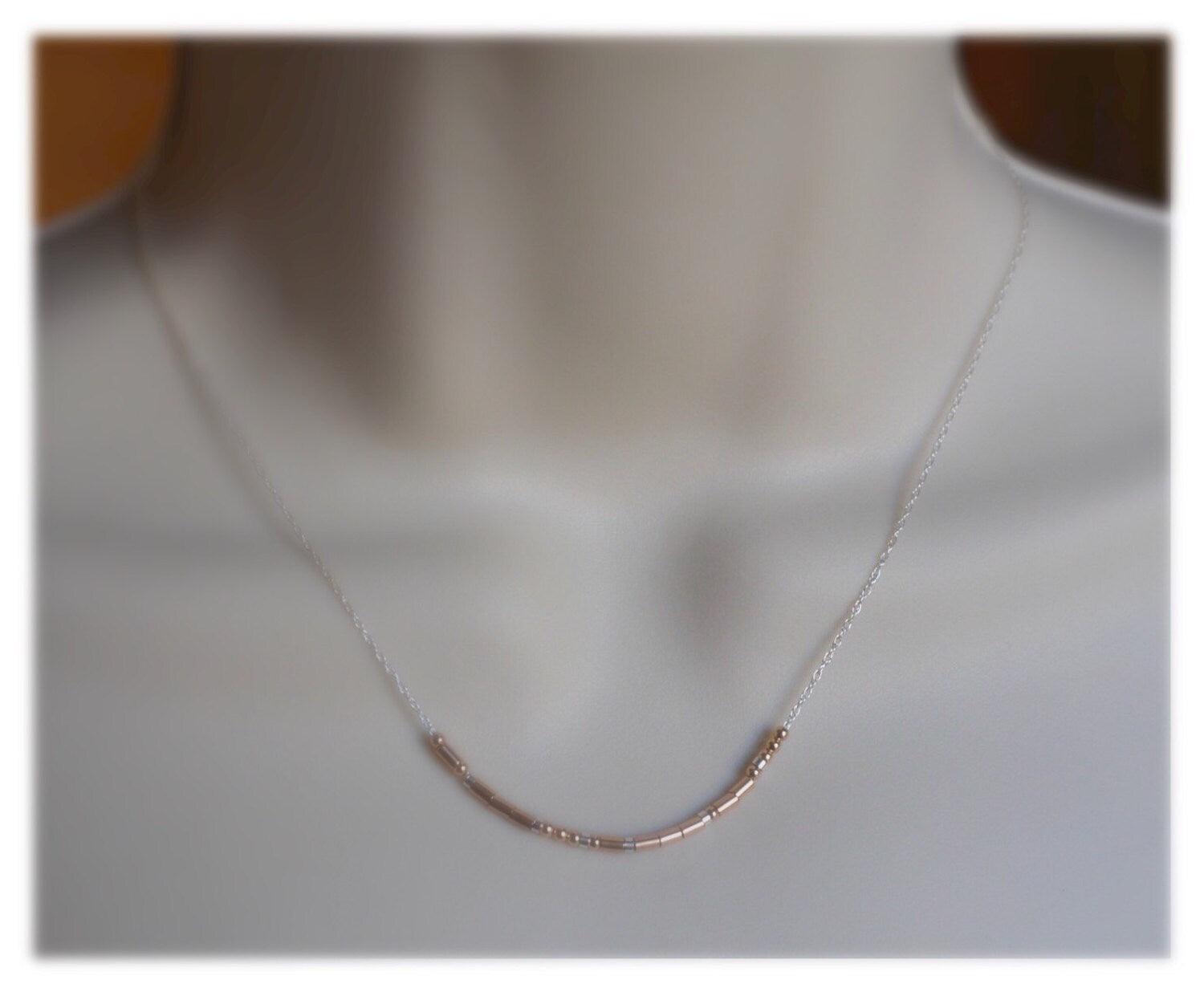 Loved Morse Code Necklace - Dainty 14K Gold & Silver Jewelry by Olivia Cactus
