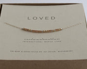 Loved Morse Code Necklace - Dainty 14K Gold & Silver Jewelry by Olivia Cactus