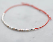 Mama Morse Code Dainty Bracelet - Dainty 14K Gold & Silver Jewelry by Olivia Cactus