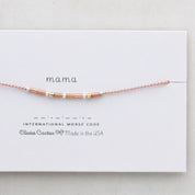 Mama Morse Code Bracelet - Dainty 14K Gold & Silver Jewelry by Olivia Cactus