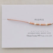 Mama Morse Code Bracelet - Dainty 14K Gold & Silver Jewelry by Olivia Cactus