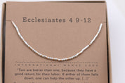 Matthew 19:6 Morse Code Bracelet - Dainty 14K Gold & Silver Jewelry by Olivia Cactus