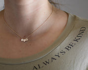 MOM Letter Discs Necklace - Dainty 14K Gold & Silver Jewelry by Olivia Cactus