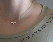 MOM Letter Discs Necklace - Dainty 14K Gold & Silver Jewelry by Olivia Cactus