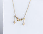 MOM Letter Discs Necklace - Dainty 14K Gold & Silver Jewelry by Olivia Cactus