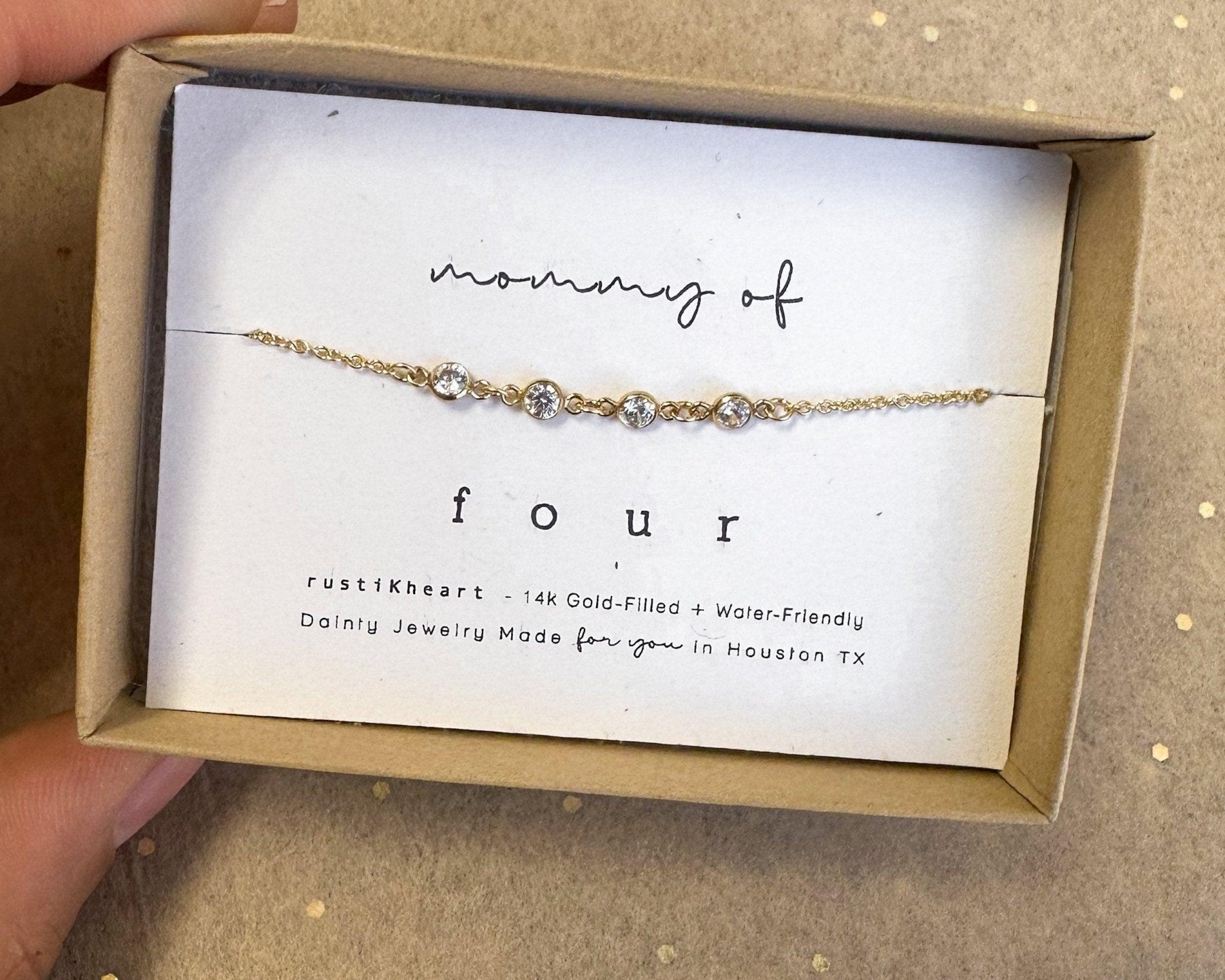 Mommy of Bracelet - Dainty 14K Gold & Silver Jewelry by Olivia Cactus