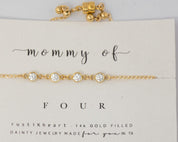 Mommy of Bracelet - Dainty 14K Gold & Silver Jewelry by Olivia Cactus