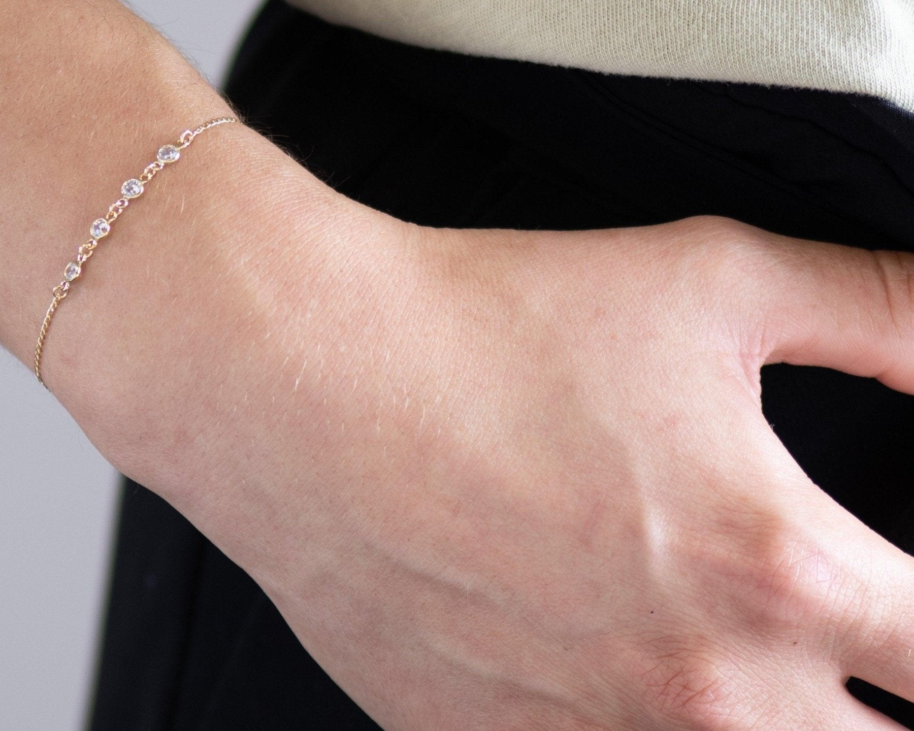 Mommy of Bracelet - Dainty 14K Gold & Silver Jewelry by Olivia Cactus