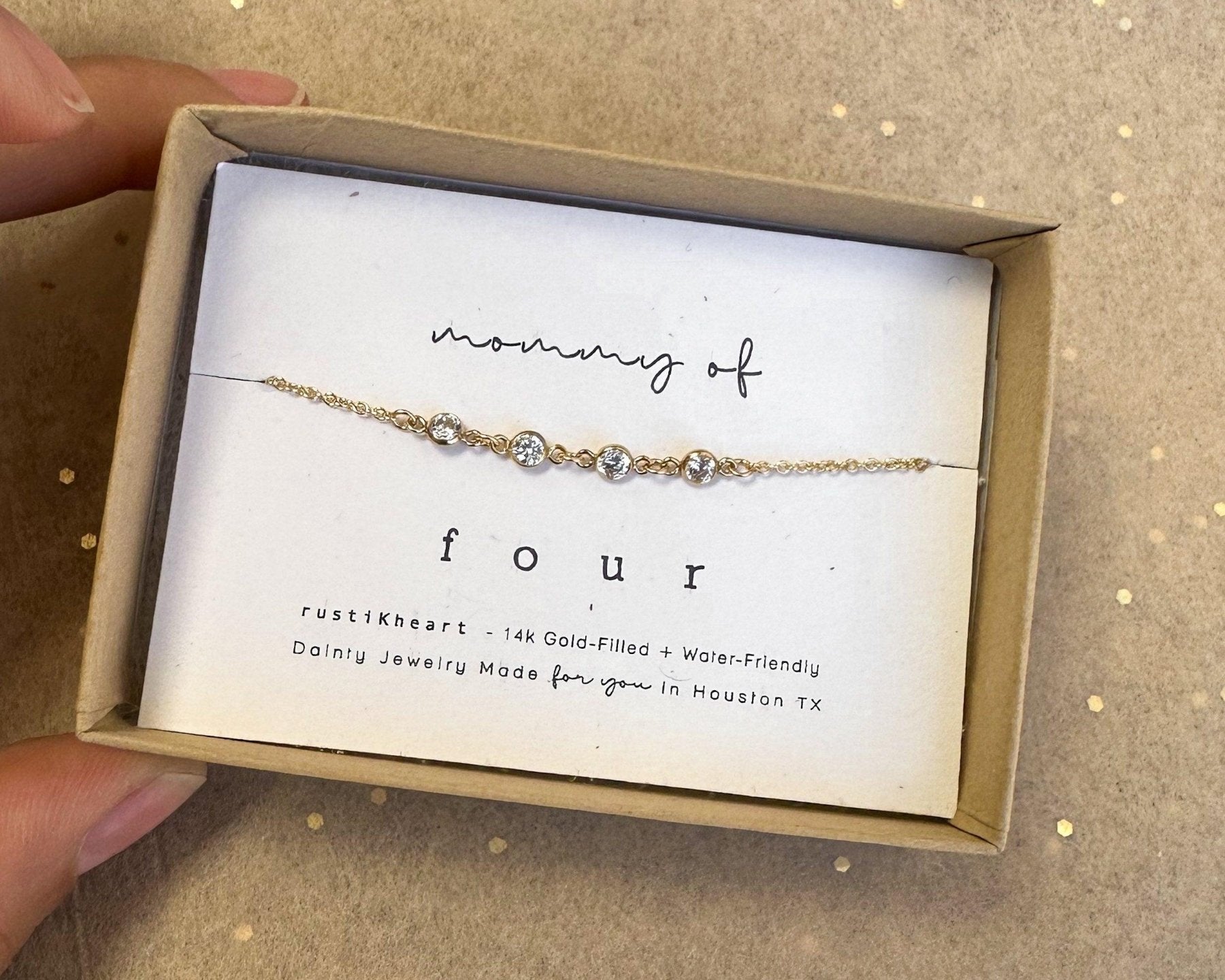 Mommy of Bracelet - Dainty 14K Gold & Silver Jewelry by Olivia Cactus