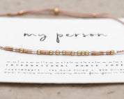 My Person Morse Code Bracelet - Dainty 14K Gold & Silver Jewelry by Olivia Cactus