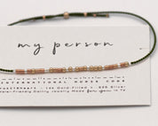 My Person Morse Code Bracelet - Dainty 14K Gold & Silver Jewelry by Olivia Cactus
