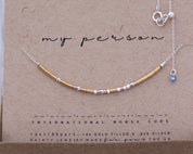 My Person Morse Code Necklace - Dainty 14K Gold & Silver Jewelry by Olivia Cactus