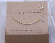 My Person Morse Code Necklace - Dainty 14K Gold & Silver Jewelry by Olivia Cactus