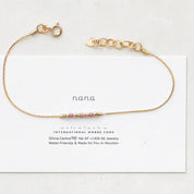 Nana Morse Code Bracelet - Dainty 14K Gold & Silver Jewelry by Olivia Cactus