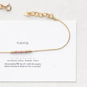 Nana Morse Code Bracelet - Dainty 14K Gold & Silver Jewelry by Olivia Cactus