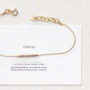 Nana Morse Code Bracelet - Dainty 14K Gold & Silver Jewelry by Olivia Cactus