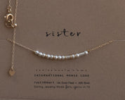 Nana Morse Code Necklace - Dainty 14K Gold & Silver Jewelry by Olivia Cactus