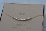 Nana Morse Code Necklace - Dainty 14K Gold & Silver Jewelry by Olivia Cactus