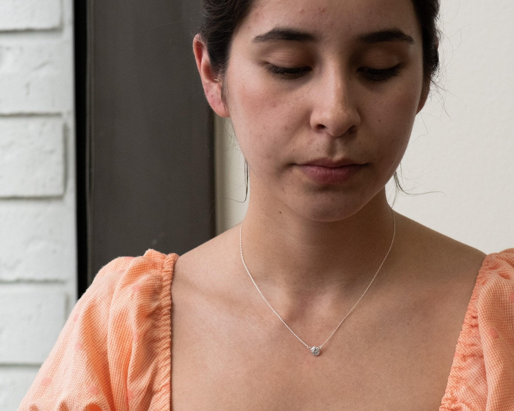 Nasreen Necklace, Silver - Dainty 14K Gold & Silver Jewelry by Olivia Cactus
