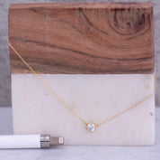 Nasreen Necklace, Silver - Dainty 14K Gold & Silver Jewelry by Olivia Cactus