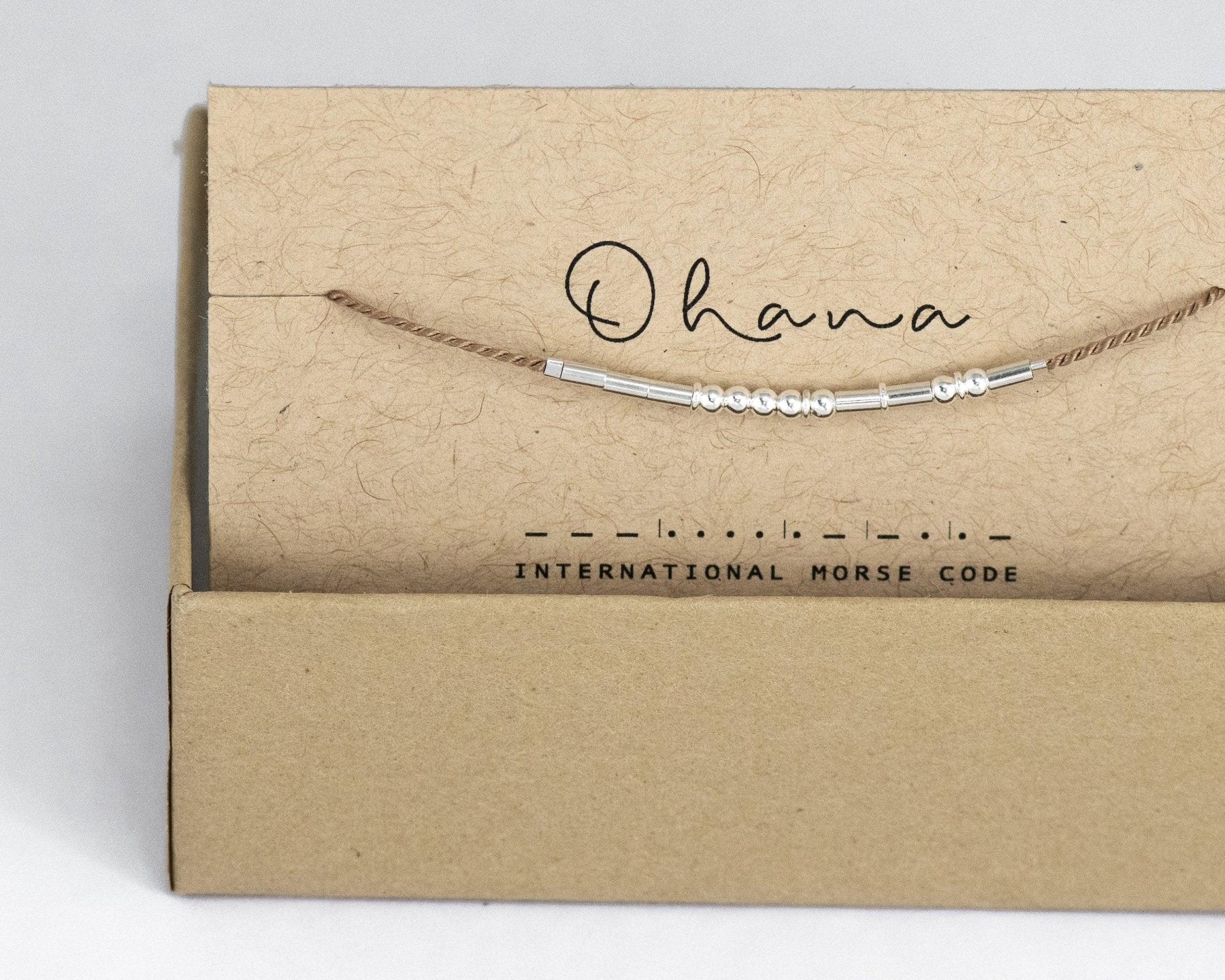Ohana Morse Code Bracelet - Dainty 14K Gold & Silver Jewelry by Olivia Cactus