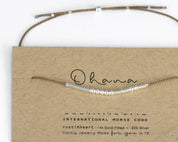 Ohana Morse Code Bracelet - Dainty 14K Gold & Silver Jewelry by Olivia Cactus