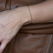 Philippians 4: 6 - 7 Morse Code Bracelet - Dainty 14K Gold & Silver Jewelry by Olivia Cactus